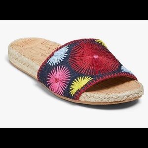Jack Rodgers Bettina embroidered slide